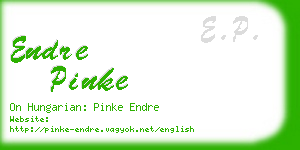 endre pinke business card